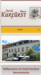 Mobile Screenshot of hotel-kurfuerst-germersheim.de